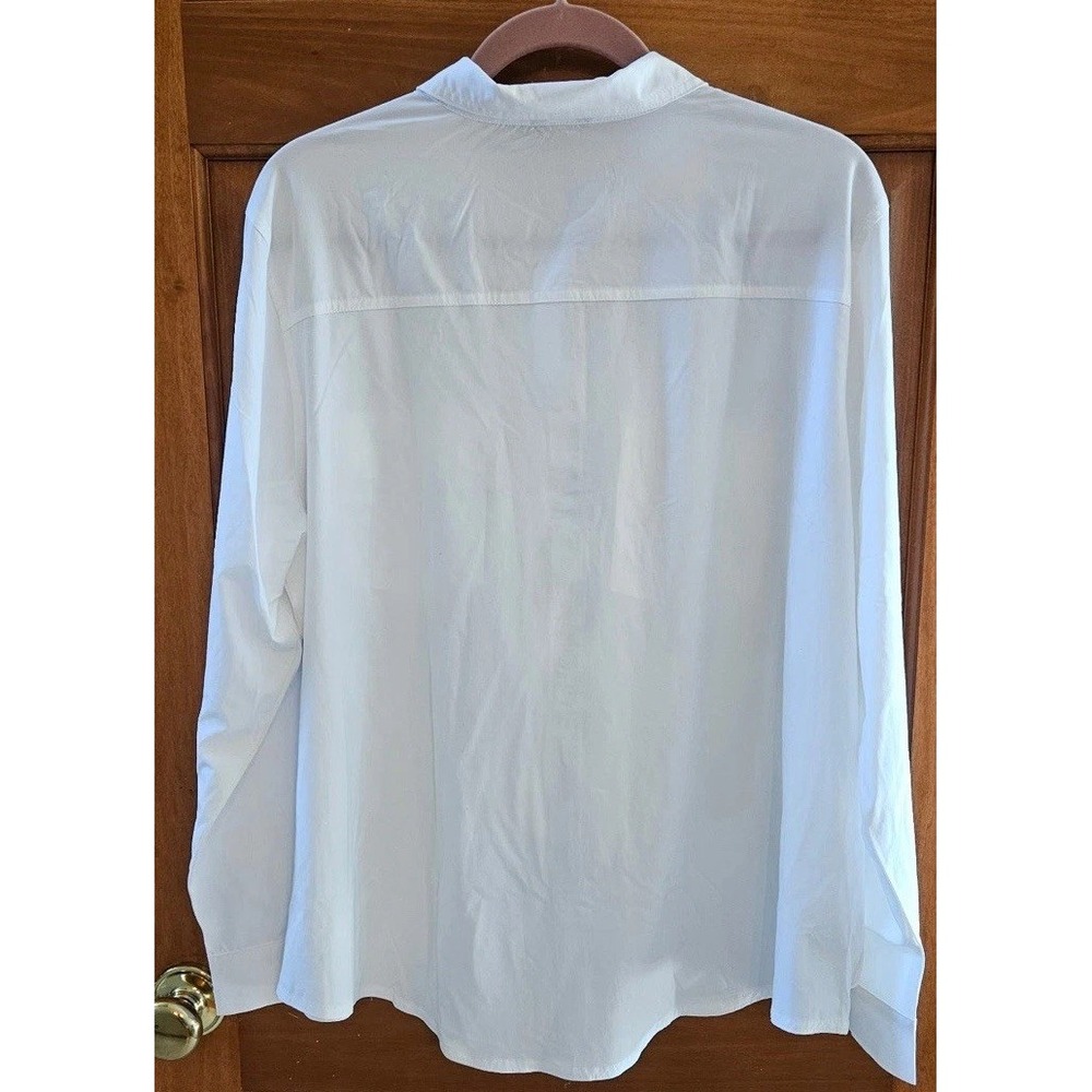 Eddie Bauer Women's Departure Long-Sleeve Button White Travel Shirt XXL 2XL‎ NWT - Picture 2 of 5